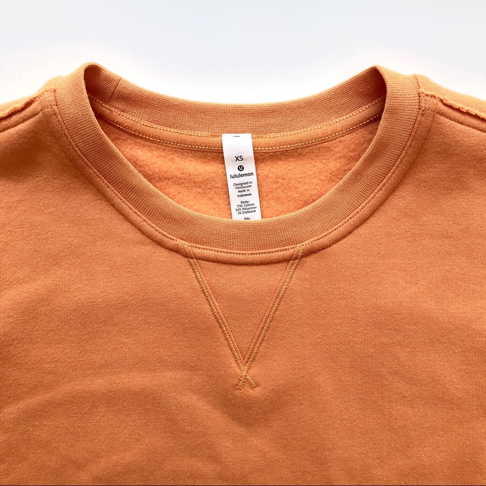 Lululemon All Yours Crew Monarch Orange Sweatshirt - Picture 9 of 14